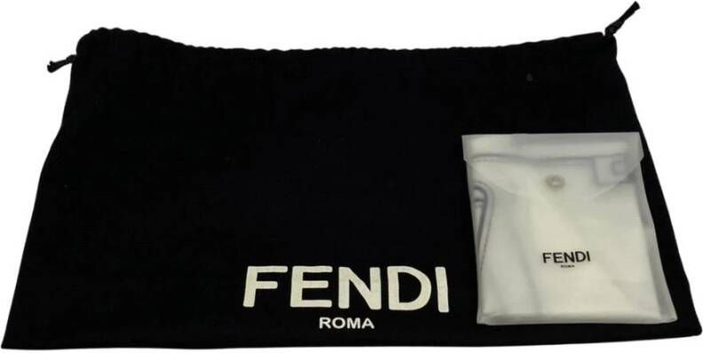 Fendi Vintage Tweedehands Peekaboo Iconic Mini Rode Leren Handtas