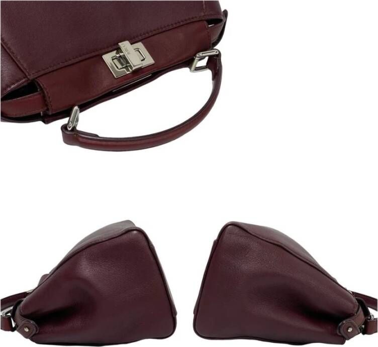 Fendi Vintage Tweedehands Peekaboo Mini Leren Handtas