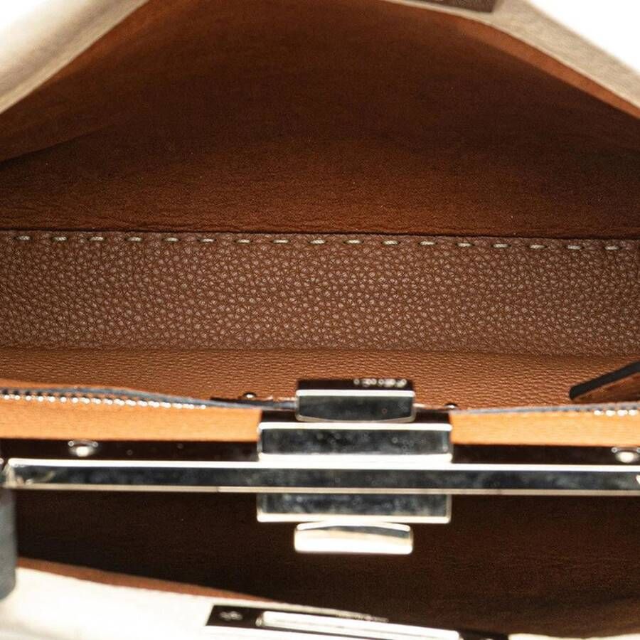 Fendi Vintage Tweedehands Peekaboo Mini Leren Schoudertas