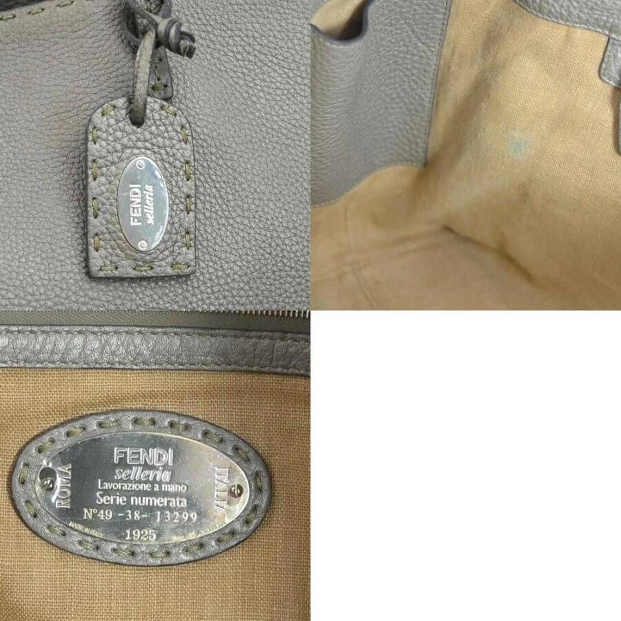 Fendi Vintage Tweedehands Peekaboo Tote Tas Leren Handtas