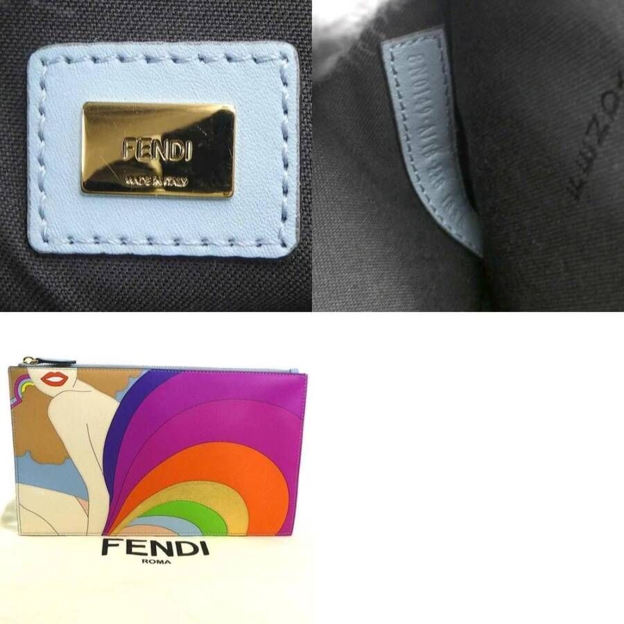 Fendi Vintage Tweedehands Regenboog Vrouw Clutch 7N0122