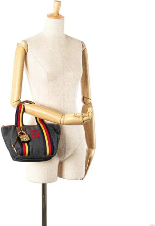 Fendi Vintage Tweedehands Tote Tas Slot Detail