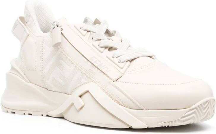 Fendi Witte Logo Print Sneakers