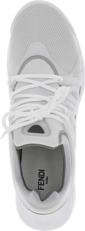 Fendi Witte Runner Lettering Sneakers White Heren