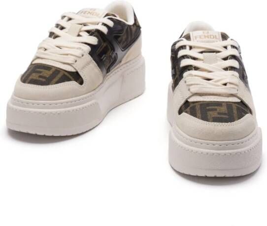 Fendi Witte Sneakers met FF Motif White Dames