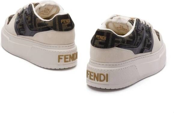 Fendi Witte Sneakers met FF Motif White Dames