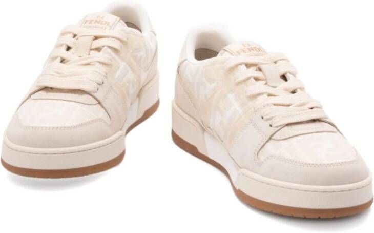 Fendi Witte Zijde & Nylon Sneakers