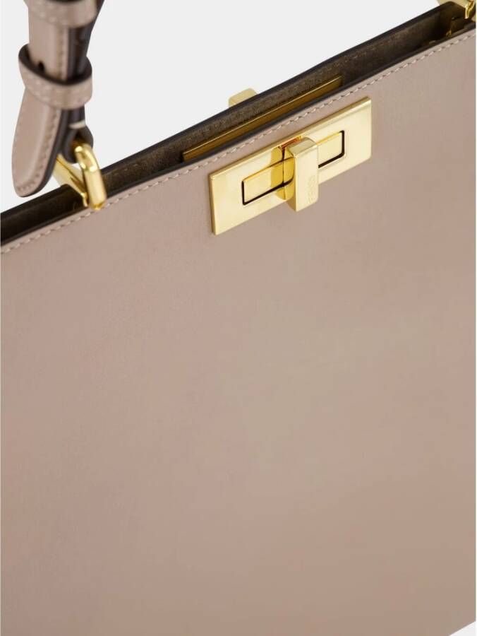 Fendi Zachte Grote Peekaboo Tas in Duif Grijs