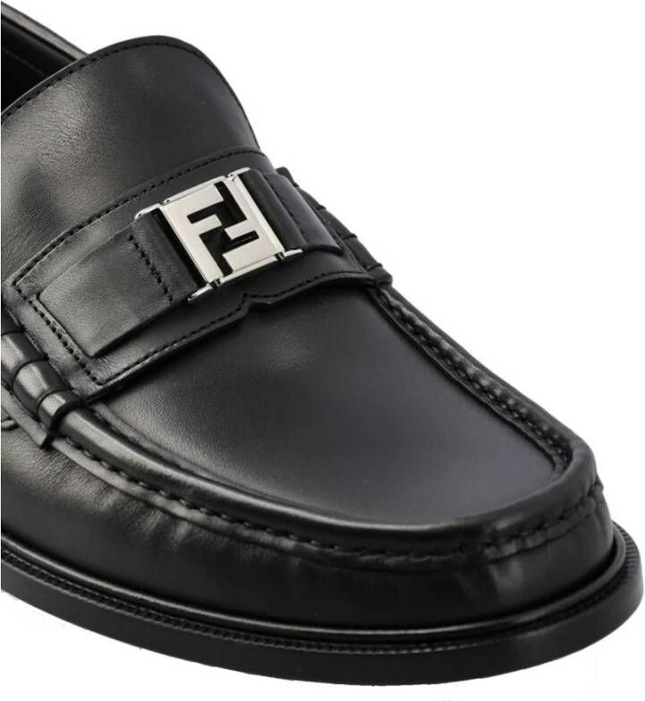 Fendi Zwarte Loafer Schoenen Aw23 Black Heren