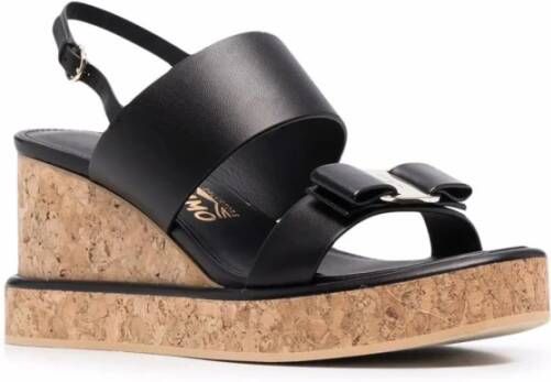 Ferragamo 55Mm Vara Bow Wedge Sandals