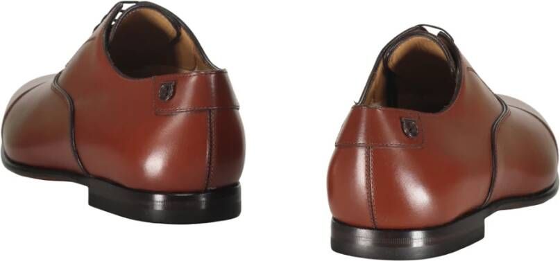 Ferragamo Almond Toe Leren Veterschoenen
