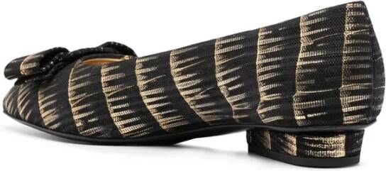Ferragamo Ballerina's met penseelstreek effect