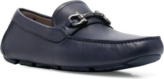 Ferragamo Blauwe Gancini Loafers