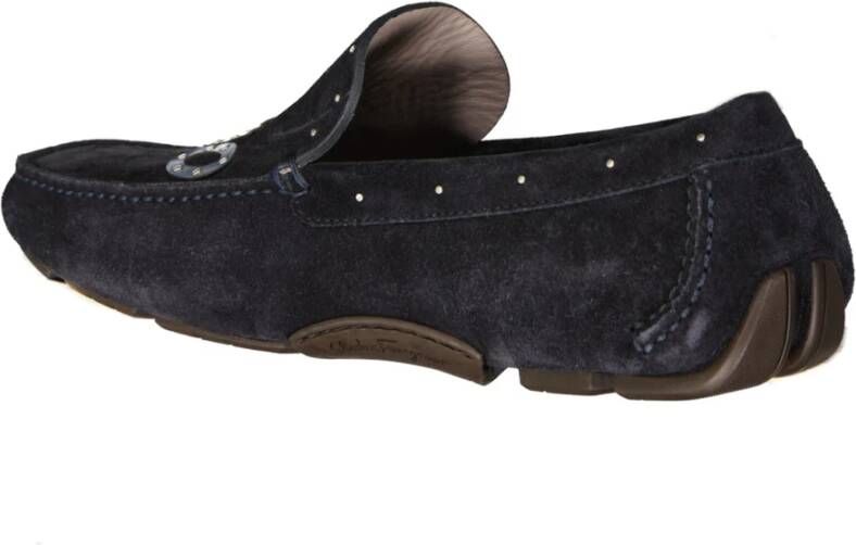 Ferragamo Blauwe Loafers Andren Stijl
