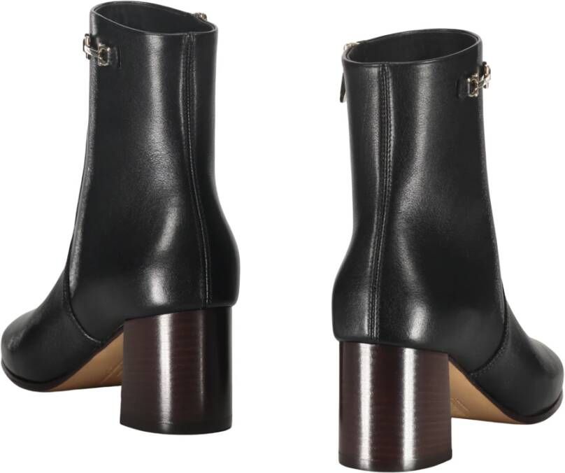 Ferragamo Blokhak Leren Enkellaarzen