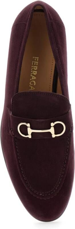 Ferragamo Bordeaux Platte Mocassino Schoenen