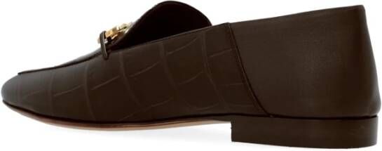 Ferragamo Bruin Leren Loafers Elegant Ontwerp