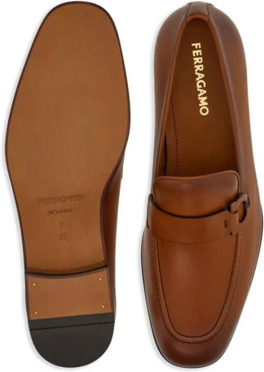 Ferragamo Donker Beige Bonny Mocassin