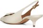 Ferragamo Elegante Kitten Heel Sandalen Ivory - Thumbnail 2