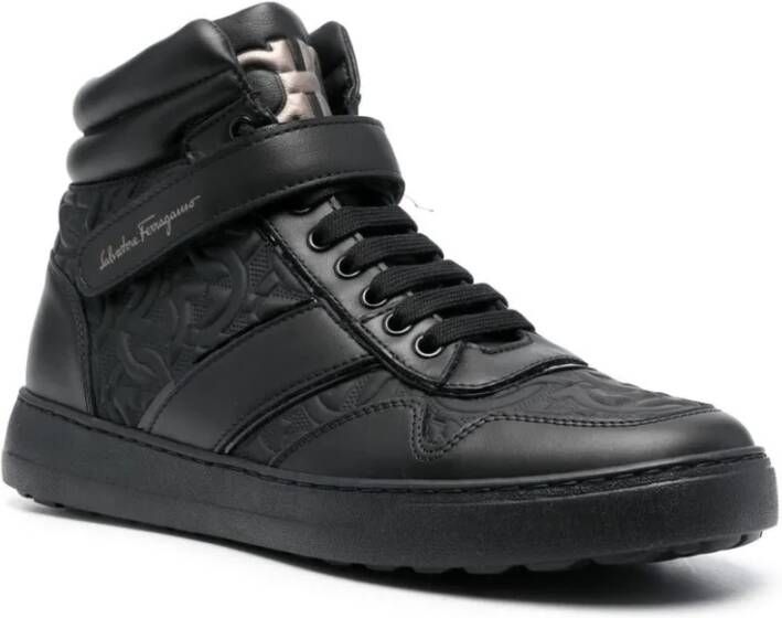 Ferragamo Embossed Hi-Top Sneakers