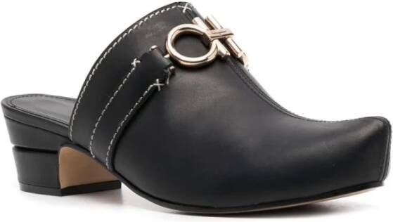 Ferragamo Gancini Leren Muiltjes