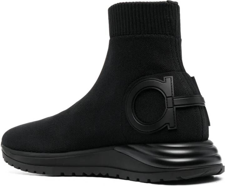 Ferragamo Gancini Stretch-Knit Sneakers