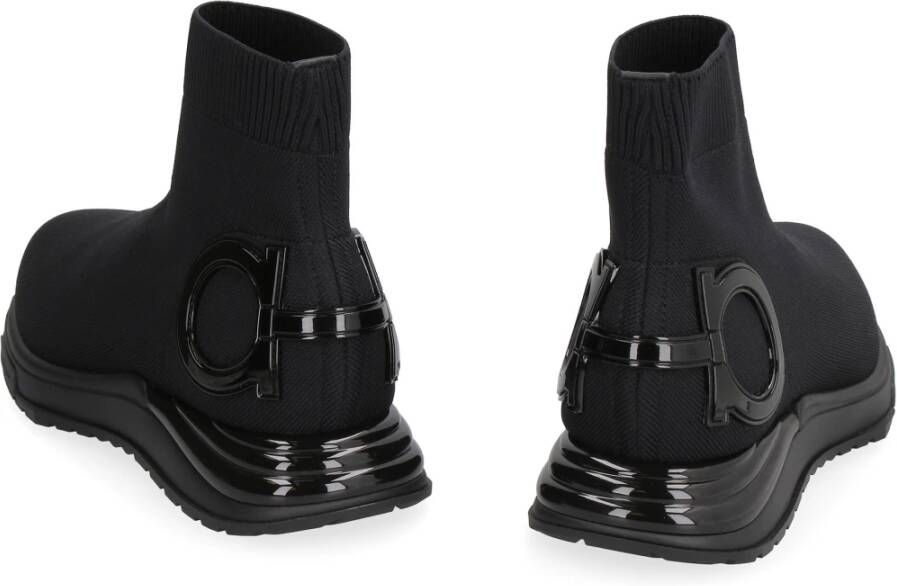 Ferragamo Gebreide sok-stijl sneakers