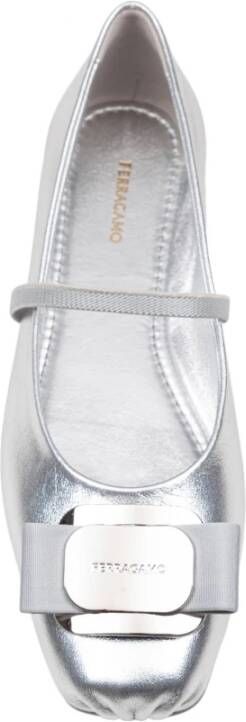 Ferragamo Gelamineerde leren ballerina`s