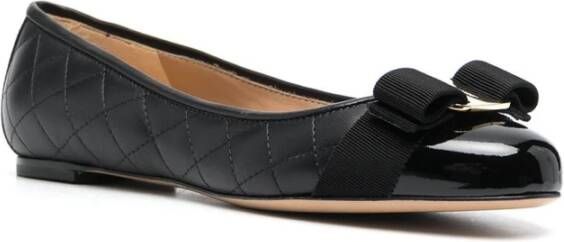 Ferragamo Gequilte Ballerina Flats