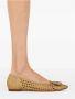 Ferragamo Gouden platte schoenen Elegante stijl - Thumbnail 2