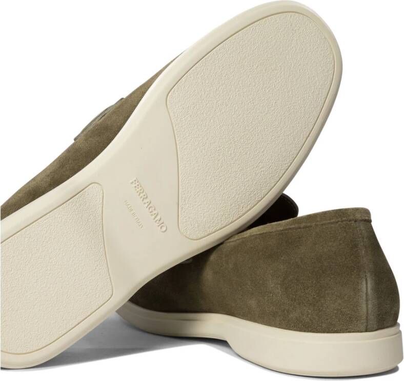 Ferragamo Groene Loafer Schoenen voor Mannen