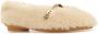 Ferragamo Ivory Shearling Noella Ballerina`s - Thumbnail 2