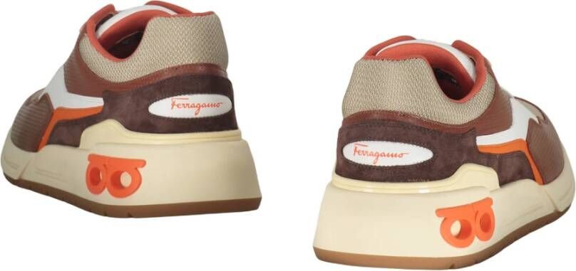 Ferragamo Lage leren sneakers met contrasterende details