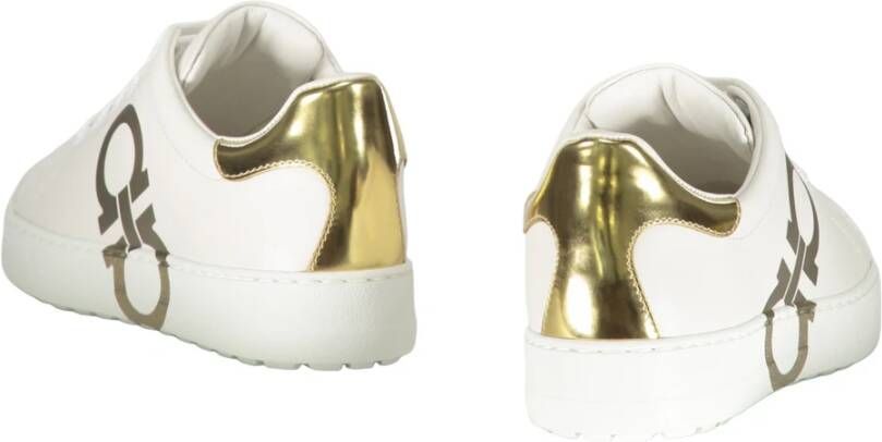 Ferragamo Lage leren sneakers met contrasterende hiel
