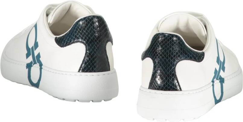 Ferragamo Lage leren sneakers met contrasterende hiel