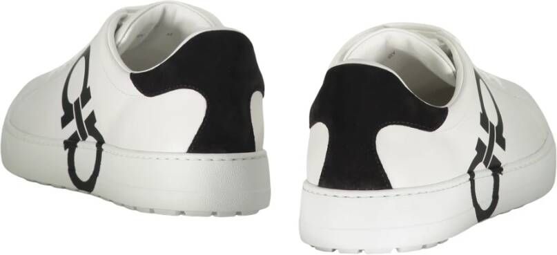 Ferragamo Lage leren sneakers met contrasterende hiel
