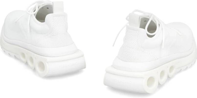 Ferragamo Lage sneakers met nubuck inzetstukken
