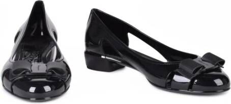 Ferragamo Lak Ballerina Schoenen in Rubber