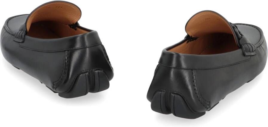 Ferragamo Leren loafers met ronde neus