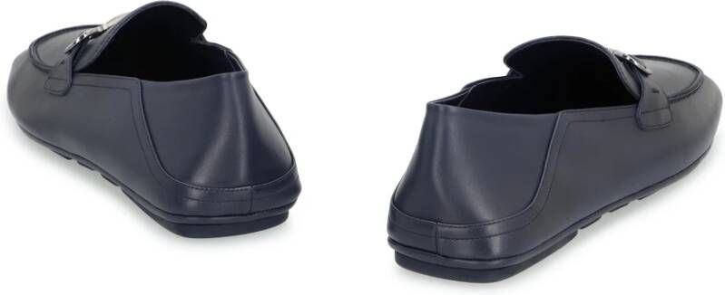 Ferragamo Leren Loafers met Ronde Neus