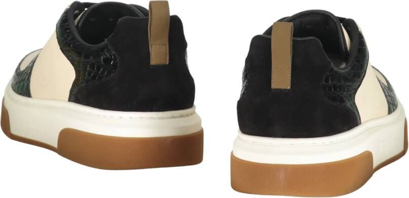 Ferragamo Leren sneakers met contrastdetails