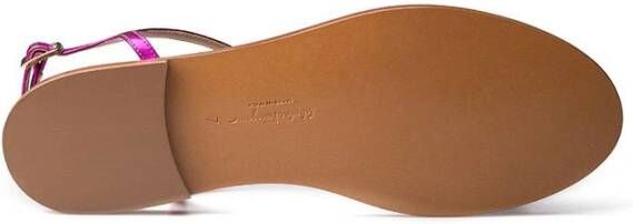 Ferragamo Paarse leren sandaal