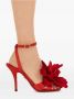 Ferragamo Rode Bloem Hoge Hak Schoenen - Thumbnail 2