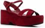Ferragamo Sandalen met bandjes plateauzool en blokhak - Thumbnail 2