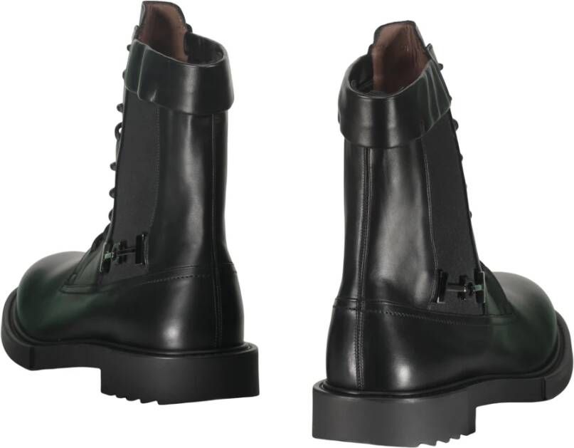 Ferragamo Stijlvolle Lace-up Enkellaarzen
