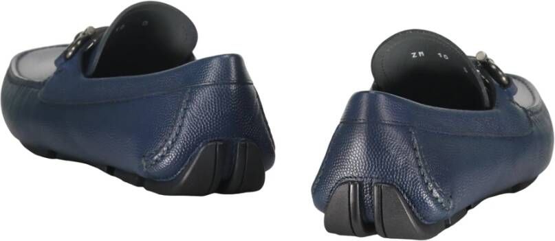 Ferragamo Stijlvolle leren loafers met metalen detail