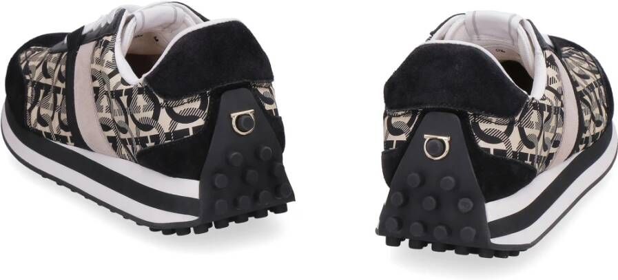 Ferragamo Suède Inzet Low-Top Sneakers