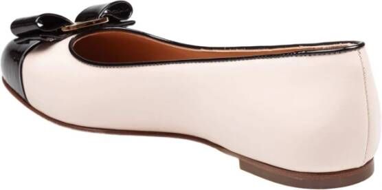 Ferragamo Tweekleurige leren ballerina's