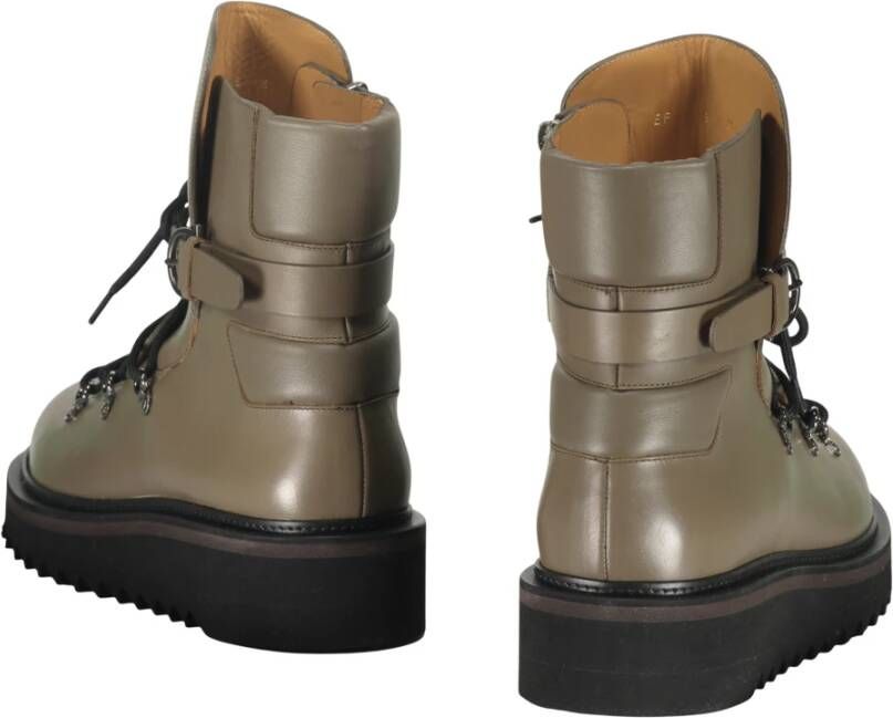 Ferragamo Vetersluiting Leren Laarzen