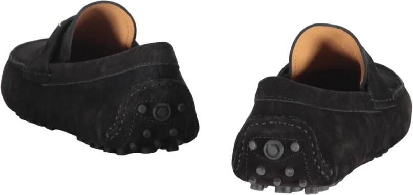 Ferragamo Vierkante Neus Leren Loafers met Rubberen Studs